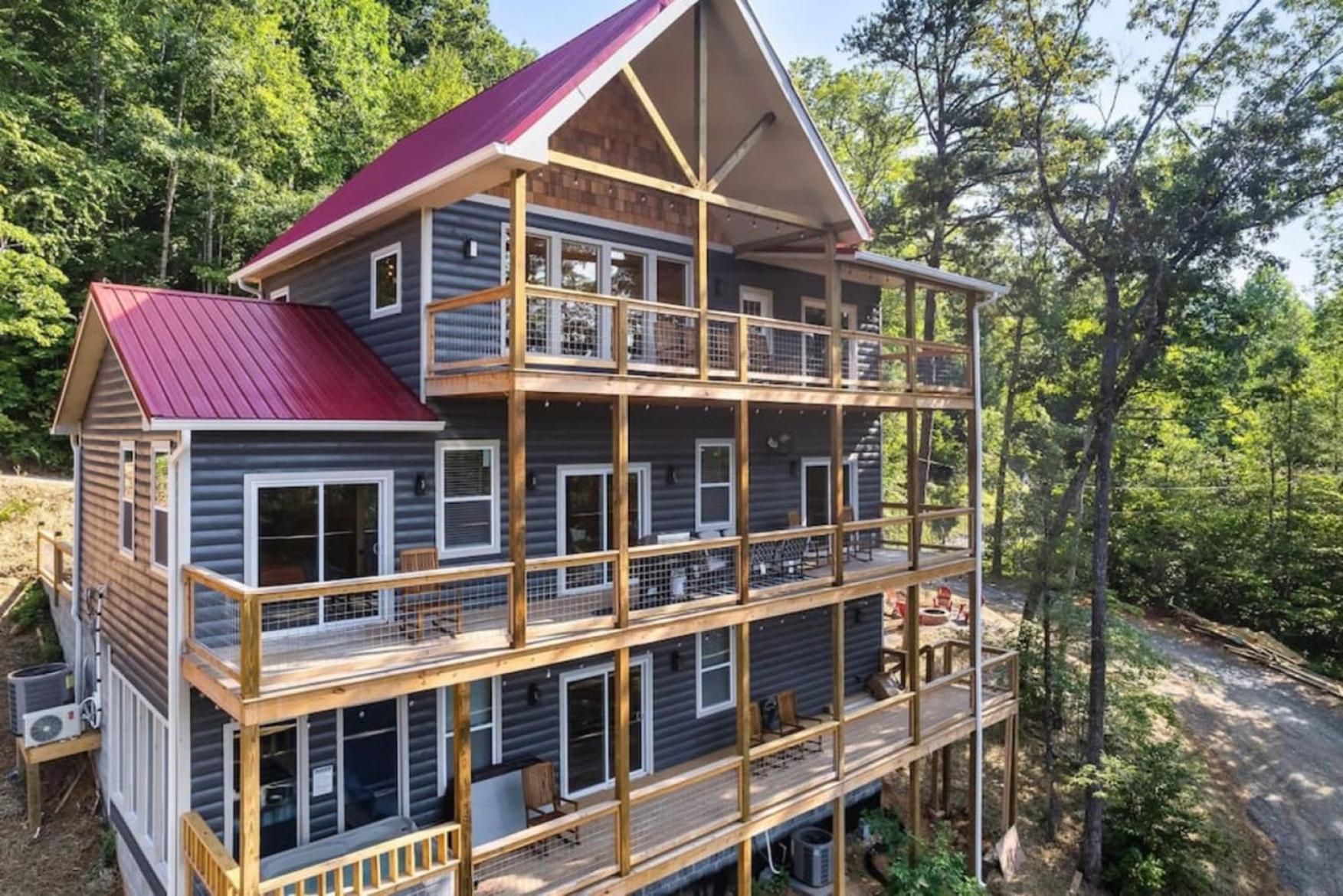 Tranquil Mountain Getaway By Ghosal Luxury Lodging Gatlinburg Eksteriør billede